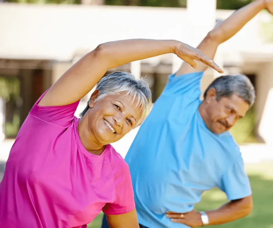elder people exercising